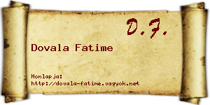 Dovala Fatime névjegykártya